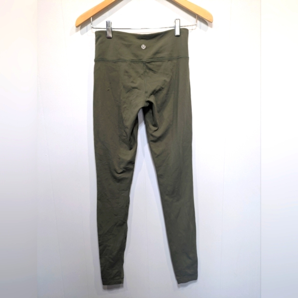 Lululemon Wunder Under High Rise Tech Olive Green Size 6 - Picture 5 of 6